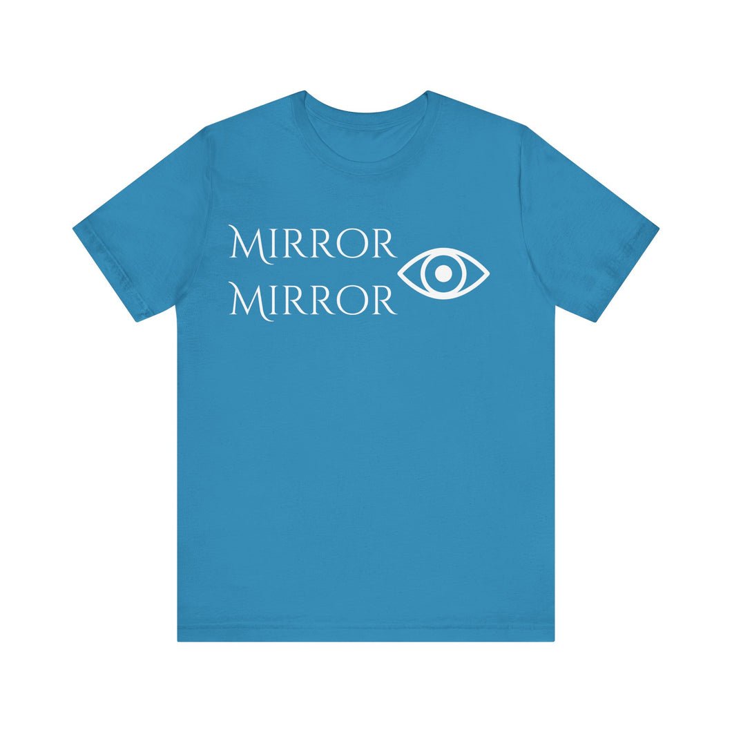 Mirror Mirror Unisex Tee - Stylish Black Short Sleeve Shirt
