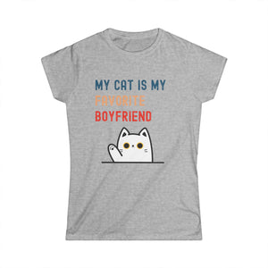 Women's Tee - My Cat is My Favorite Boyfriend
