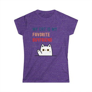 Women's Tee - My Cat is My Favorite Boyfriend