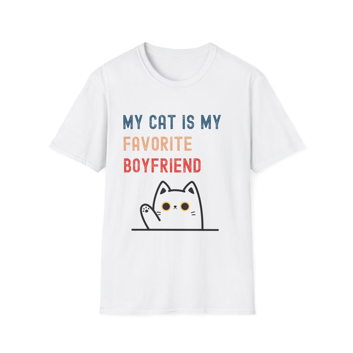 Cat Lover T-Shirt - My Cat is My Favorite Boyfriend
