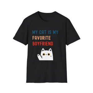 Cat Lover T-Shirt - My Cat is My Favorite Boyfriend