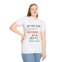 Load image into Gallery viewer, Cat Lover T-Shirt - My Cat is My Favorite Boyfriend
