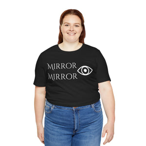 Mirror Mirror Unisex Tee - Stylish Black Short Sleeve Shirt