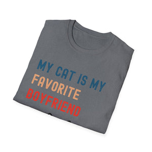 Cat Lover T-Shirt - My Cat is My Favorite Boyfriend
